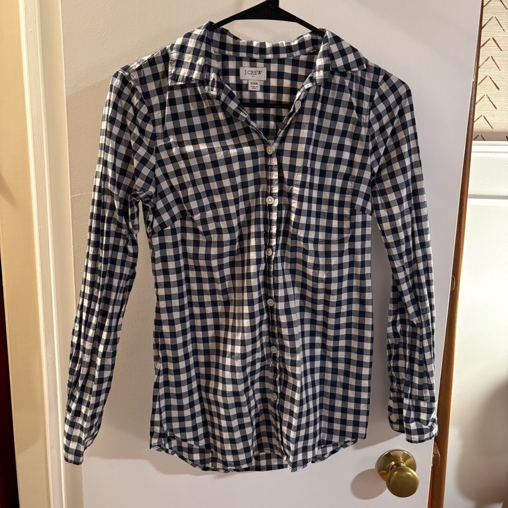 J.Crew | Gingham Long Sleeve Button Down Shirt